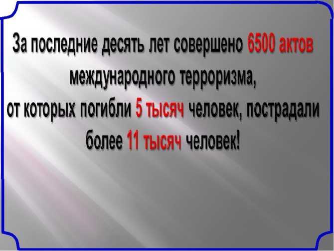 Что такое терроризм: для детей