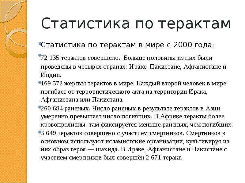 Реферат на тему: терроризм как глобальная проблема современности