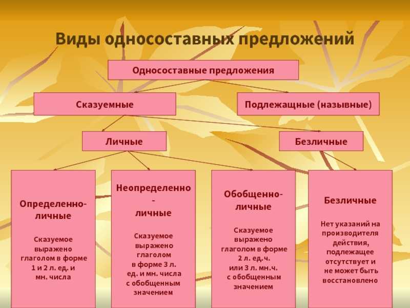Что такое односоставное предложение в русском языке