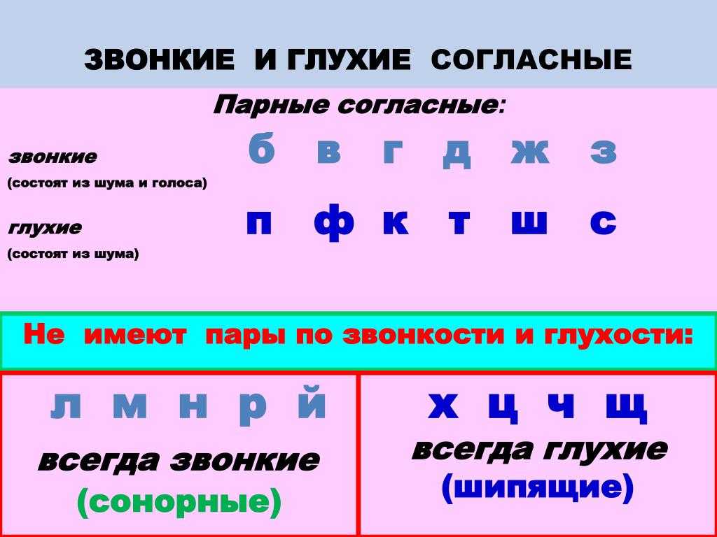 Глухие и звонкие согласные звуки парные глухие и звонкие согласные звуки 1 класс презентация